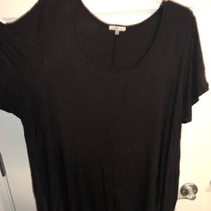 Black swing T-shirt dress